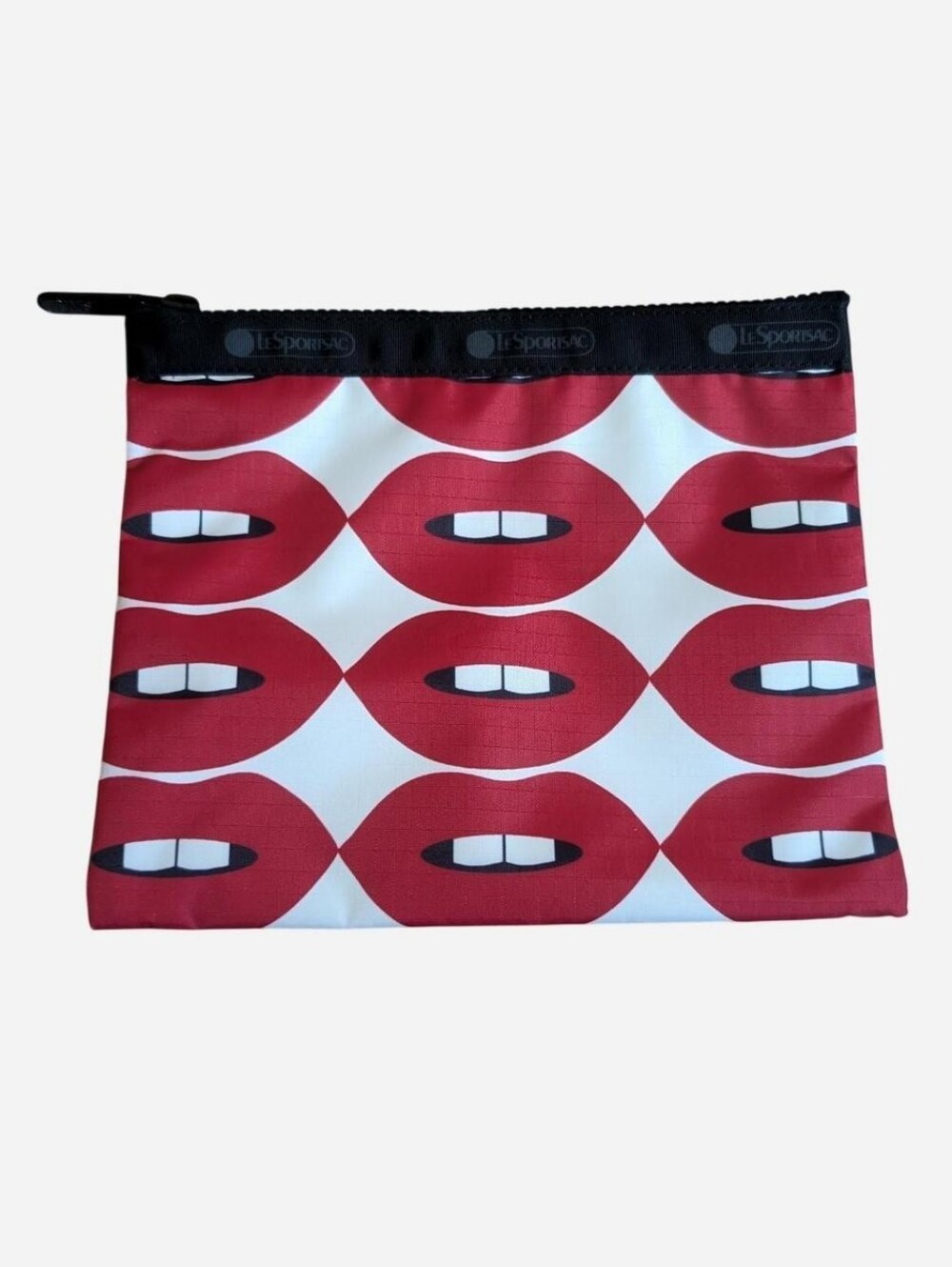 Lesportsac x Libertine red lips zipper pouch bag
